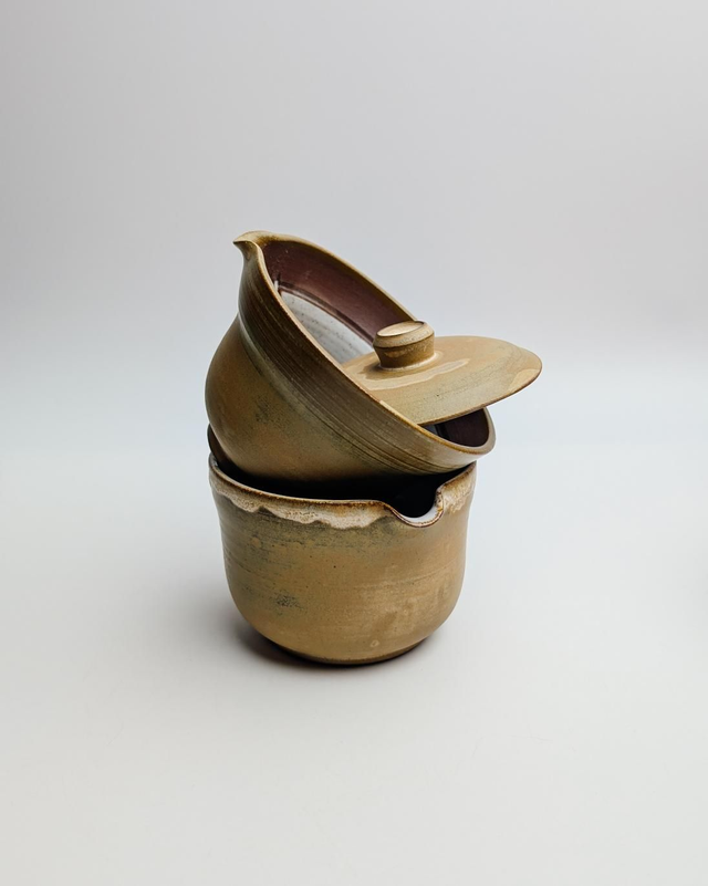 Zestaw shiboridashi i chahai "mokry piasek"