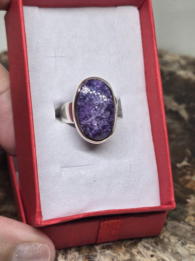 Bague Argent 925 et Charoïte