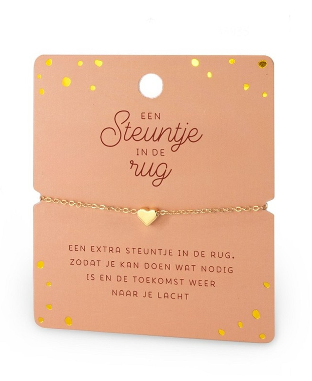 Armband steuntje in de rug