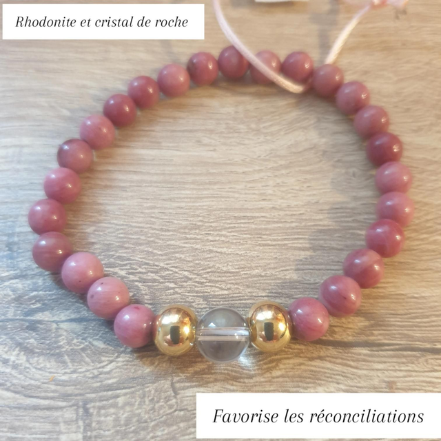Rodhonite et cristal de roche 