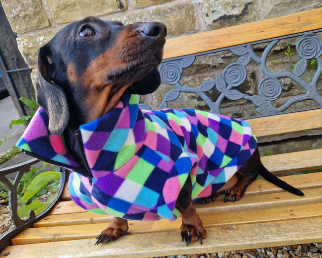 Pattern fleece quarter zip jumper