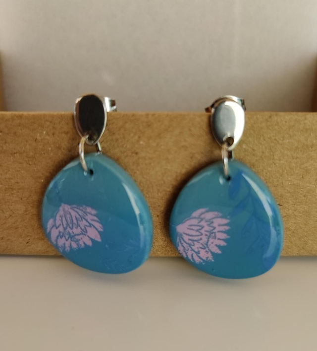 Boucles d&#039;oreilles Thalie goutte d&#039;eau 