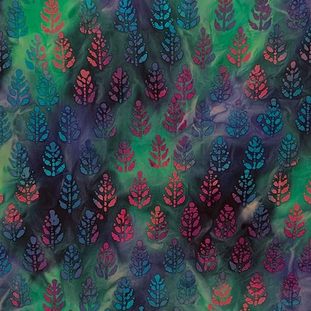 John Loudon Cotton Batik - Aurora Leaf