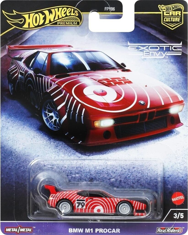 Hot Wheels Premium Exotic Envy - BMW M1 Procar in Rot