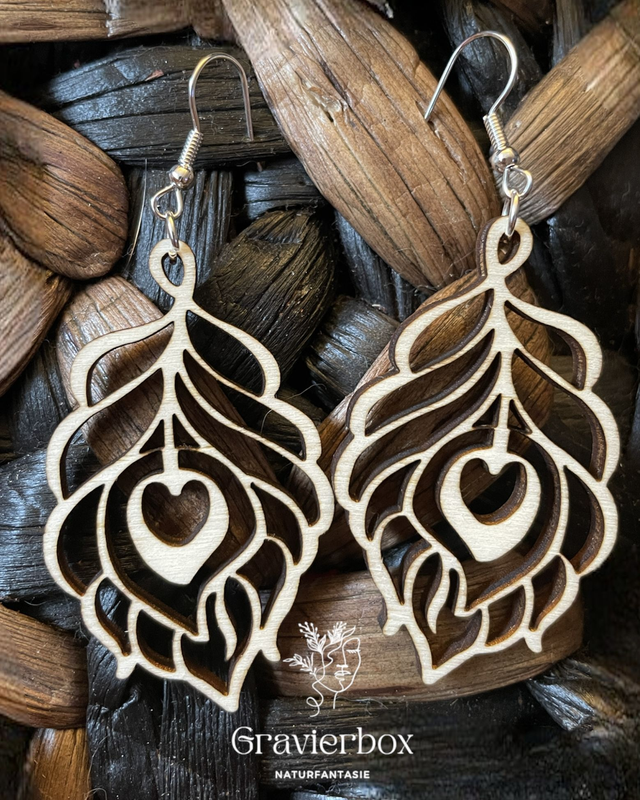 Holzohrringe Naturfantasie #6