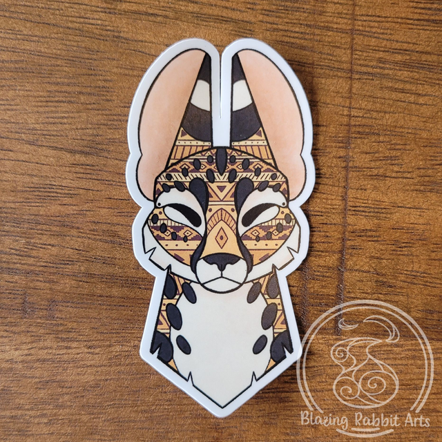Sticker Serval Head