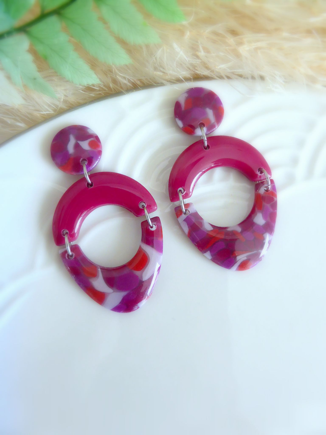 Boucles d'oreilles ovales - Murmures d'automne