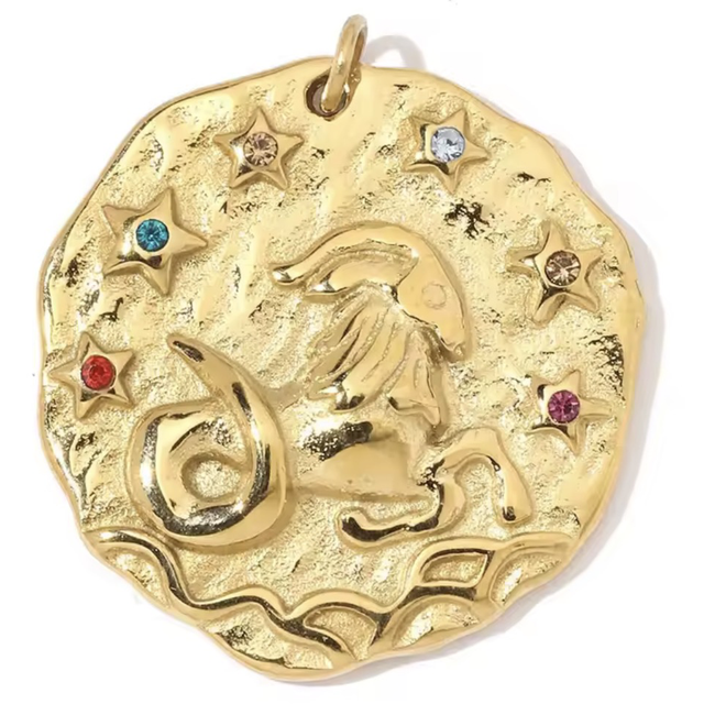 Charm segno zodiacale capricorno con zirconi 