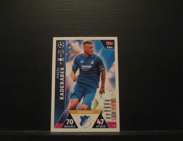Pavel Kaderabek - UEFA Champions League Match Attax 2018/19 Original Trading Card #114