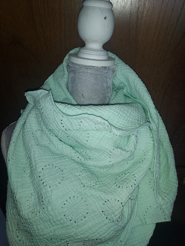 Schal Musselin mint Silberstern