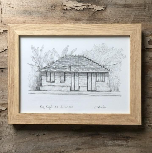 Encre et graphite - case créole #8 - Les Trois Ilets - Martinique 