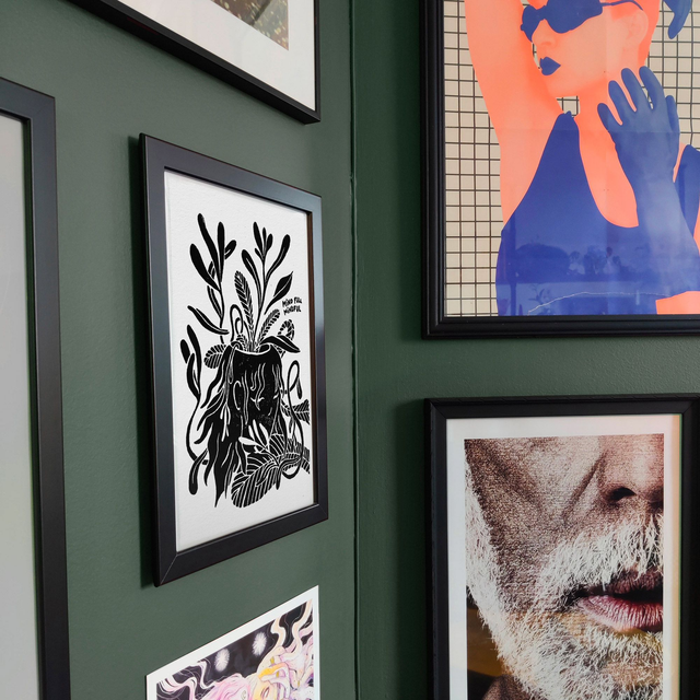 Linogravure "Mind Full, Mindful"