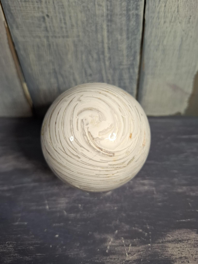 White Lace Agate Sphere 