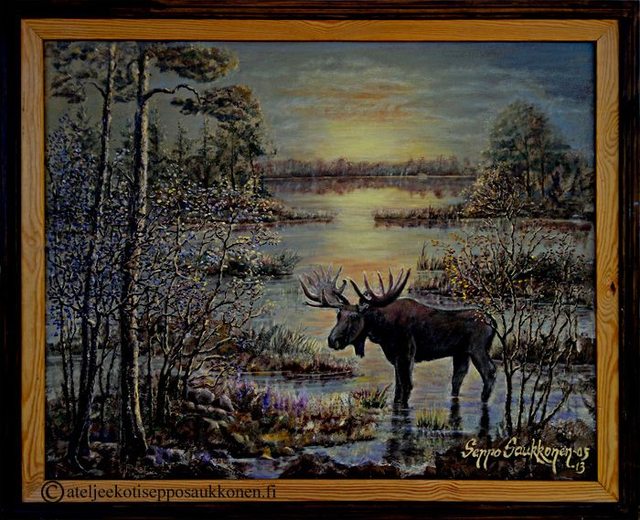 Kahlaava hirvi 50x61 cm)