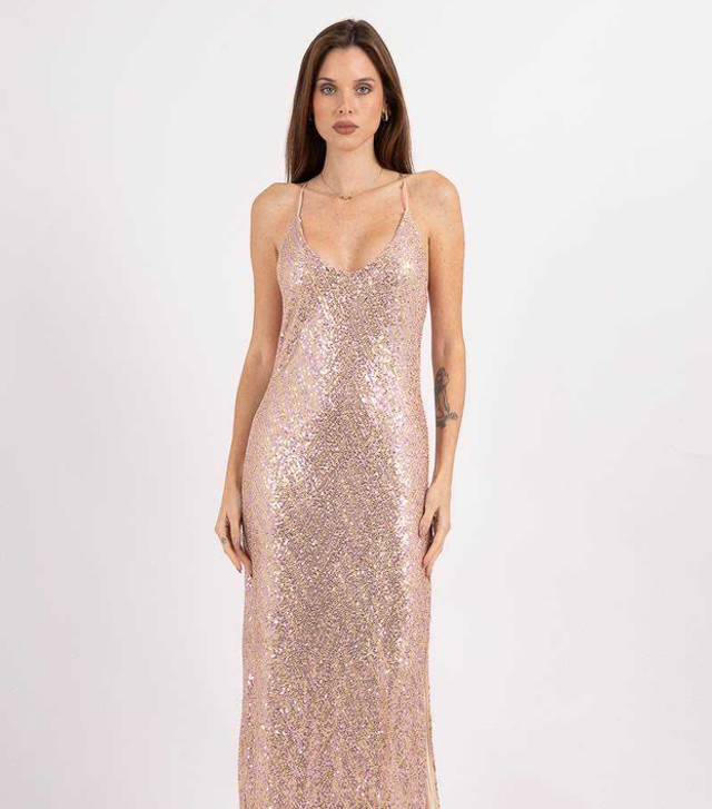 63-3. Robe longue sequin