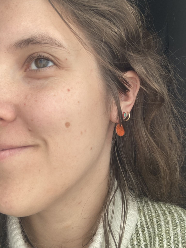 Boucles d’oreilles Petites rondes blanche