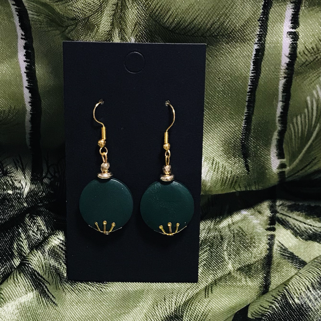 Green Dangling Earrings- GDE59 
