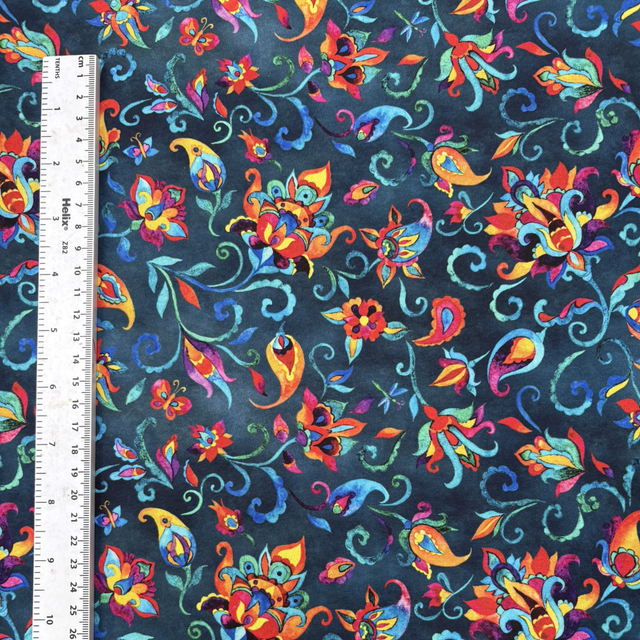 Teal Paisley Softshell