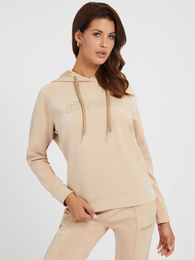 91303875 - GUESS Felpa in simil scamosciato Manica raglan