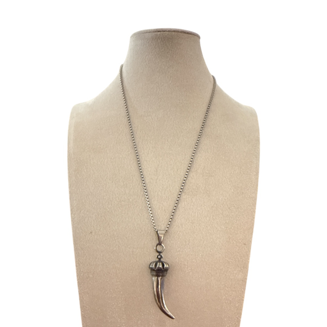 Collana corno acciaio