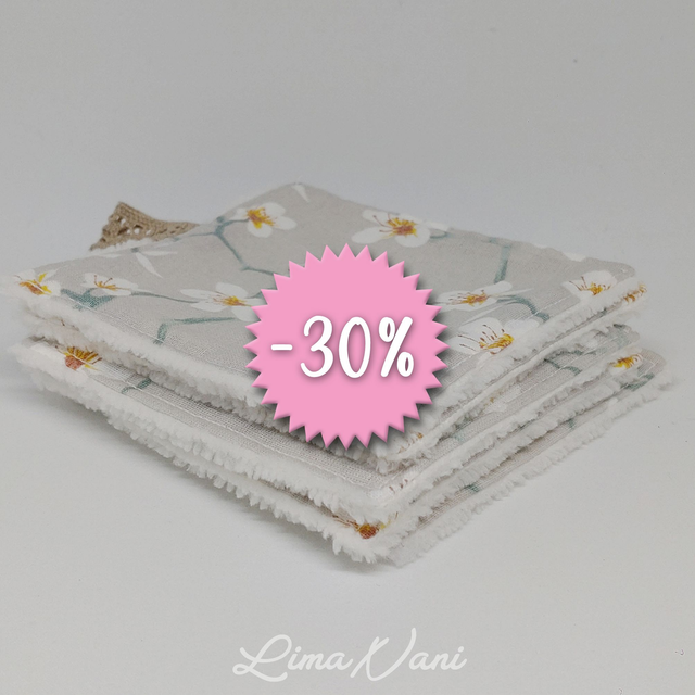 MAKA – Lot de 5 lingettes lavables pour une routine beauté responsable