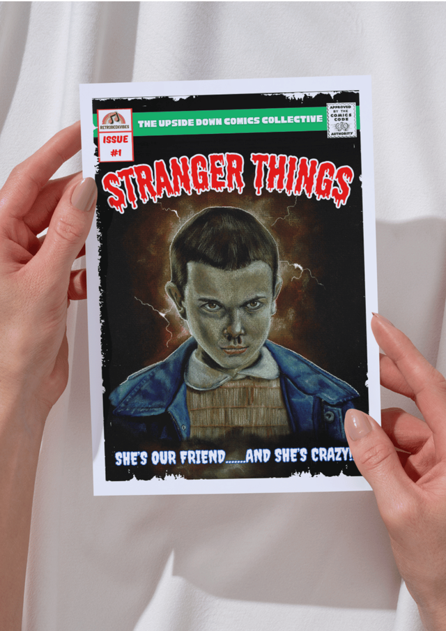 Eleven - Stranger Things Comic Cover Art Greetings Card