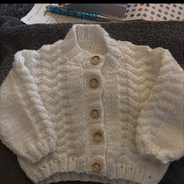 White cardigan 0-3months