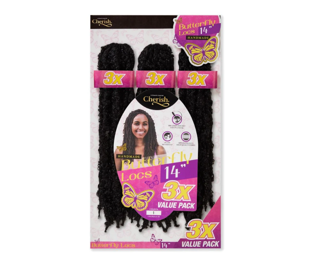 Cherish Bulk : 3X Butterfly Locs 14 (Col. 1)