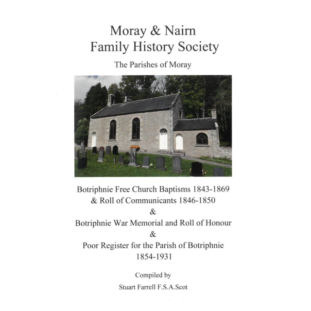 Botriphnie Free Church, Banff Baptisms 1843-1869