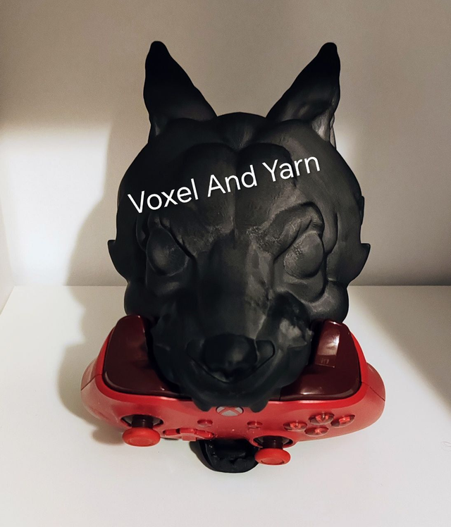 Support pour manette en tête de loup