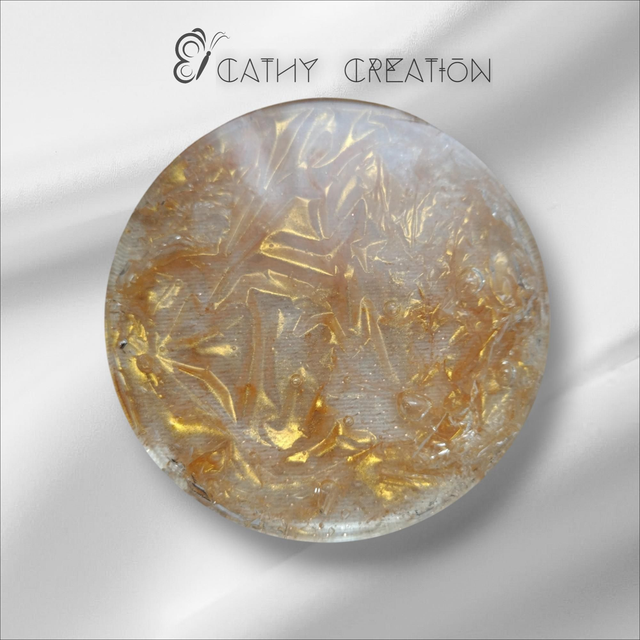 Sous verre effet froissé doré 