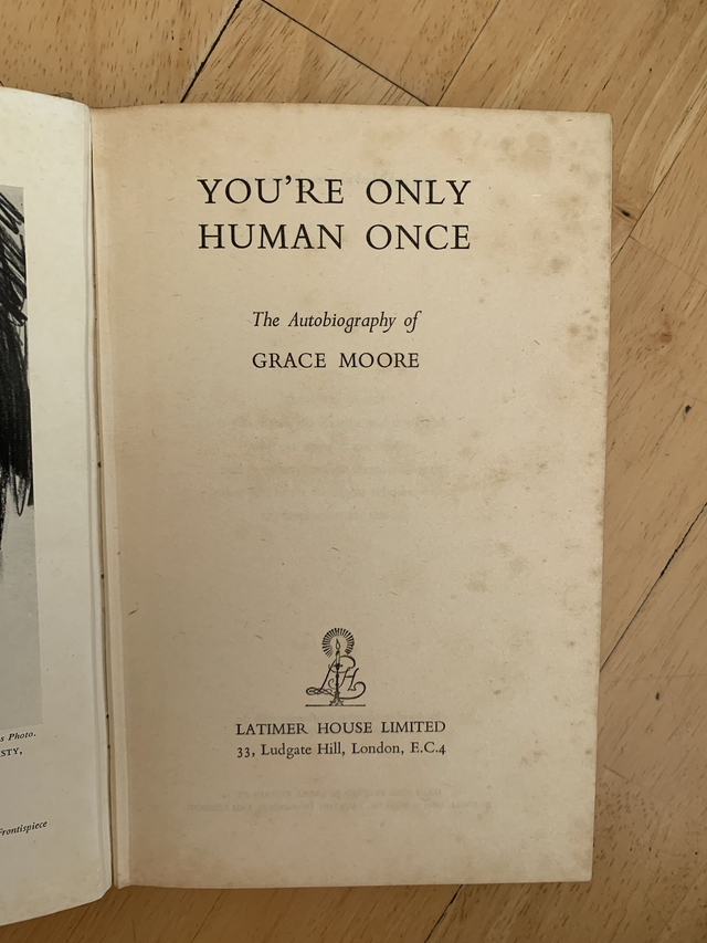 You're Only Human Once Grace Moore - 1947