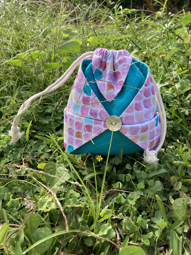 Pochette Origami - Moyen - Duo de Coton Pastel