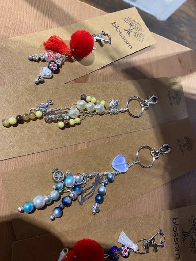 Keyring - charms with beads