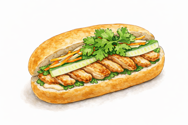 Mini Banh Mi Hoi An (Poulet)