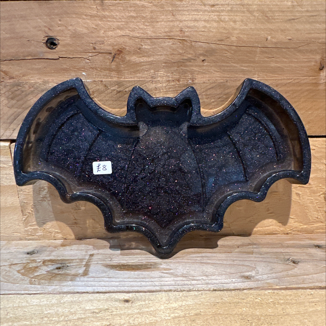 Black Glittery Bat Dish 