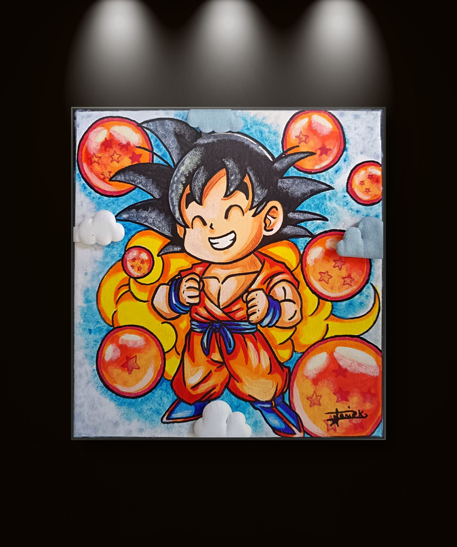 Tableau sur Toile &quot;Goku&quot; Dragon Ball Z - Manga