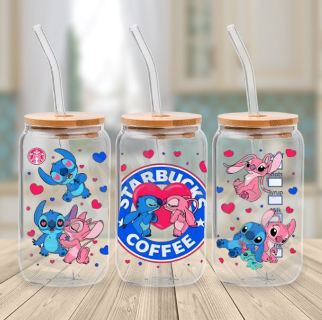 Canette en verre - STARBUCKS - Stitch &amp; Angel