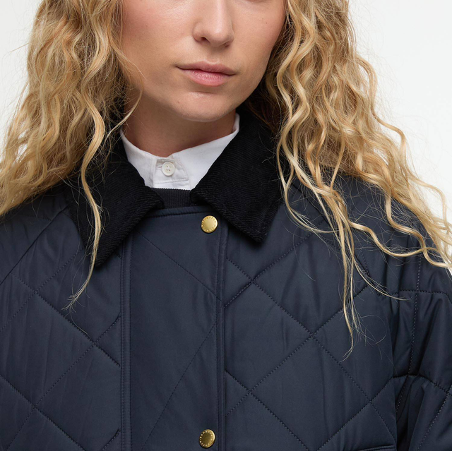 Barbour Aldburgh Quilted Jacket Navy Tartan
