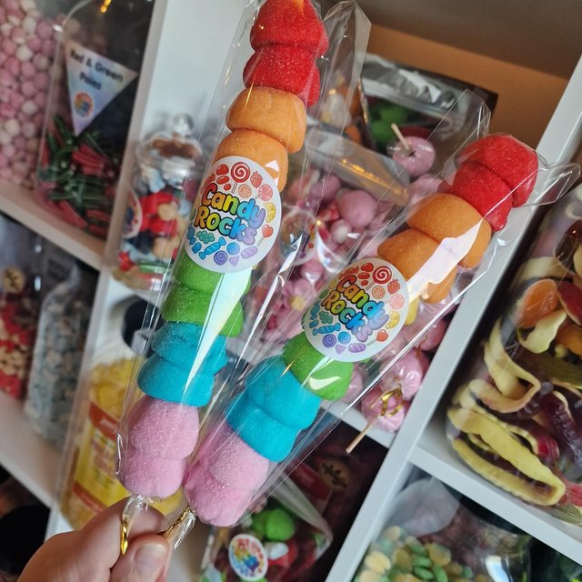 Marshmallow rainbow paint balls stick 