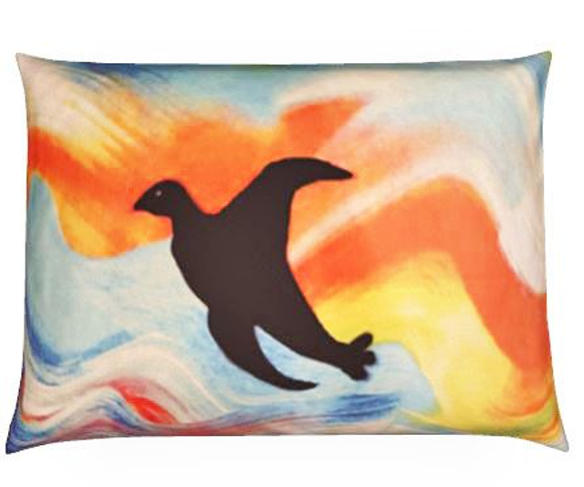 Coussin Oiseau 50x35 en velours doux
