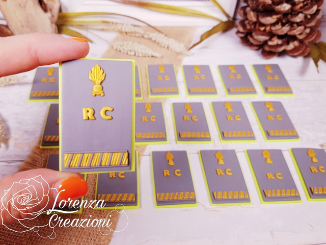 Mostrina o tubolare Guardia di finanza, modellato a mano in Fimo, personalizzato, made in Italy (1)