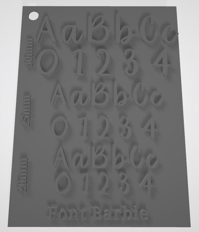 Letterstamps Set 62-teilig Font Barbie