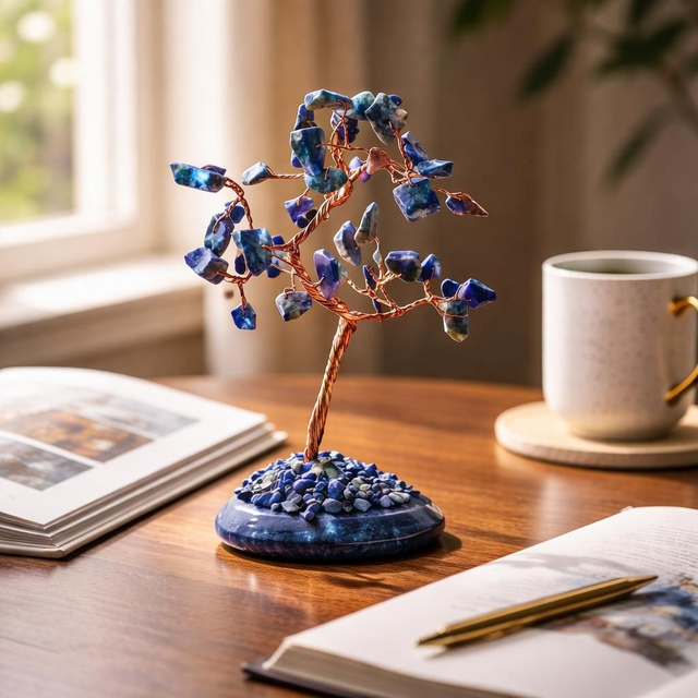 Arbre "Sodalite" sur agate