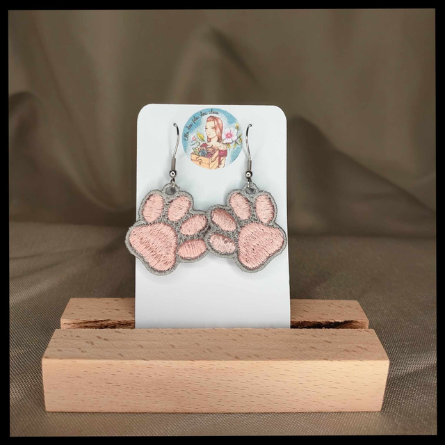 Boucles d&#039;oreilles Pattes roses