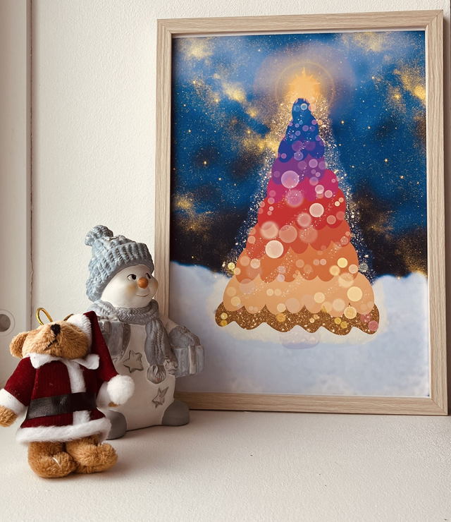 Sapin de noël multicolore 