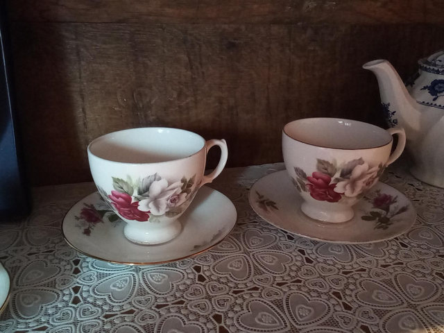 Duo tasses fleurs angleterre