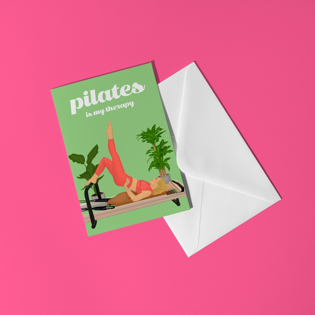 Pilates Is My Therapy Greeting Card 
