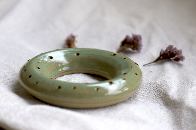 Couronne à fleurir en céramique artisanale faite main | Lotty Création