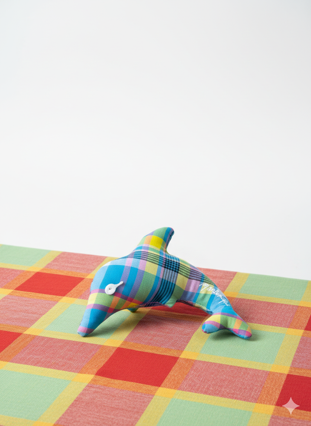 Doudou dauphin, en Madras, 75gr